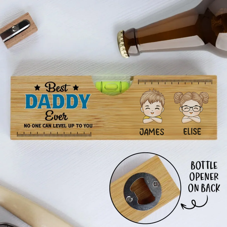 Personalized Dad Gift with Kids' Caricatures - Beer Opener & Multi-Tool